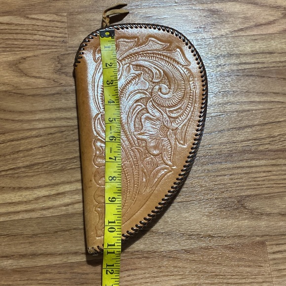 Vintage tooled padded leather gun case MAXIE CAT pistol - Picture 6 of 7